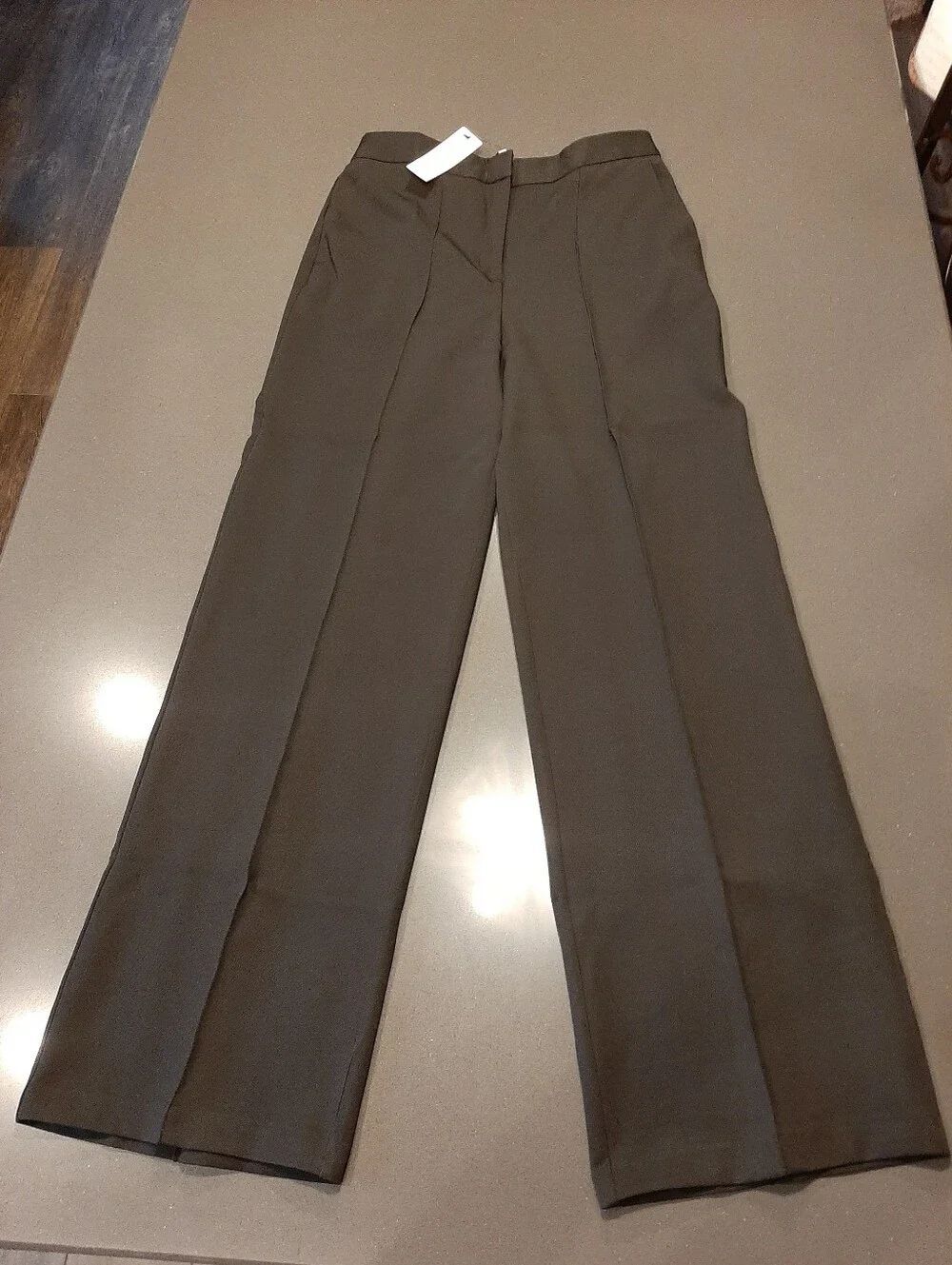 Topshop Black Straight Leg Dress Pants Career Trousers Women's US 8